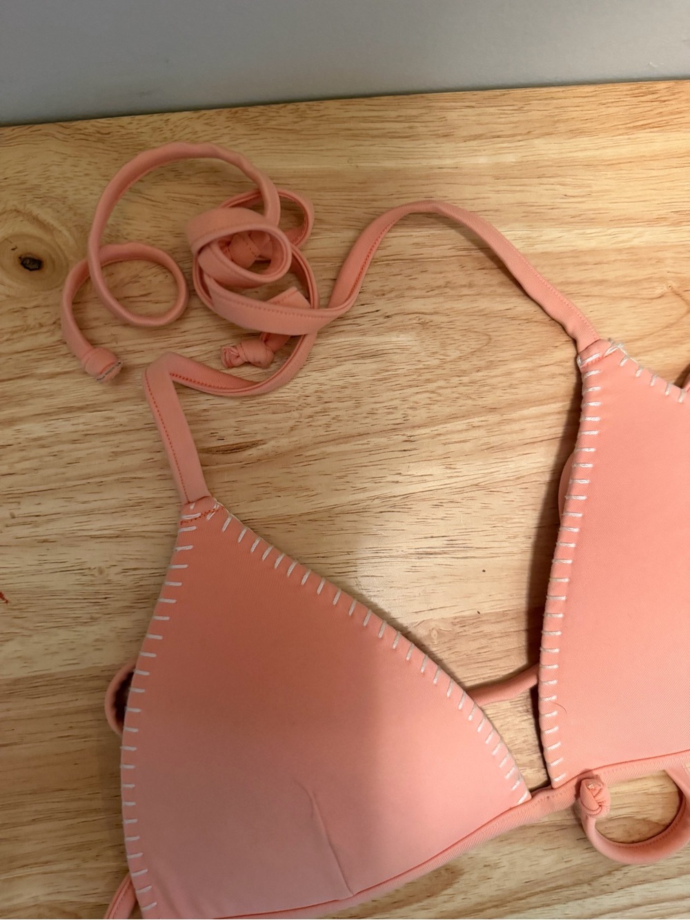H&M Women’s Peach Triangle Tie Bikini Set - Picture 9 of 10